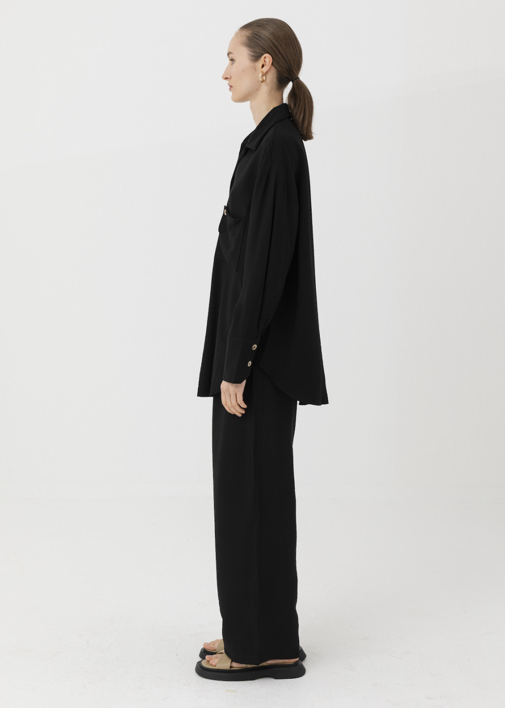 Pocket Detailed Shirt and Palazzo Trousers Pocket Detailed Shirt and Palazzo Trousers