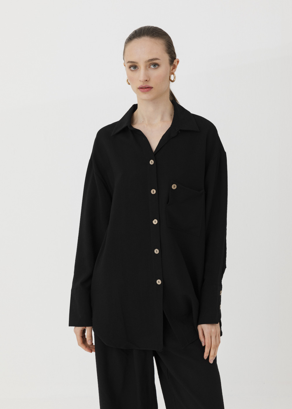 Pocket Detailed Shirt and Palazzo Trousers Pocket Detailed Shirt and Palazzo Trousers