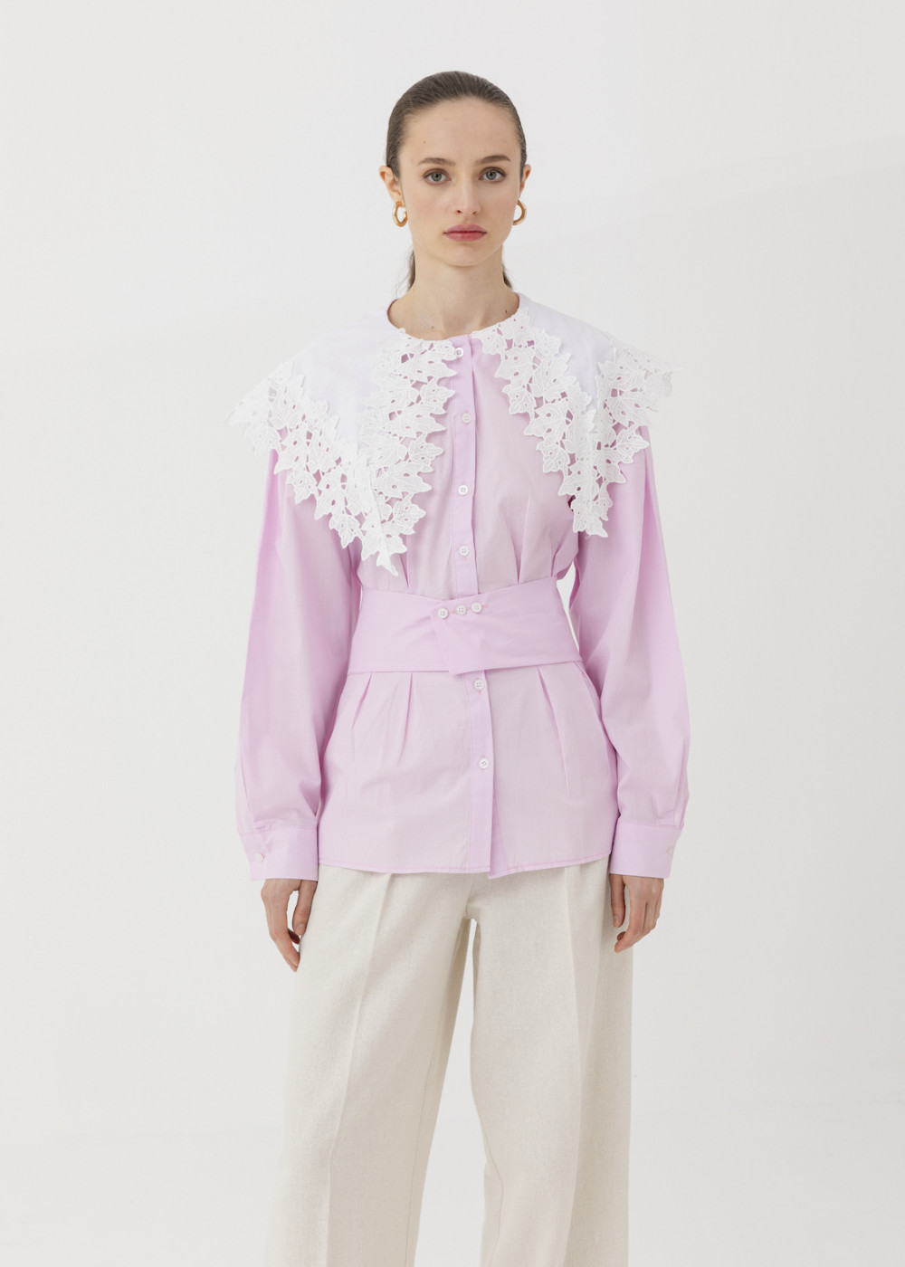 Lace Collar Shirt
