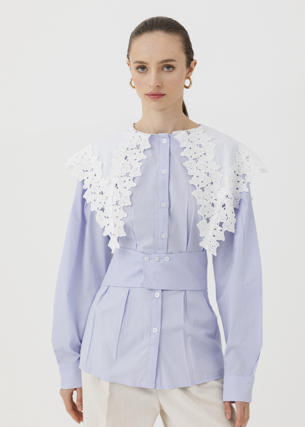 Lace Collar Shirt
