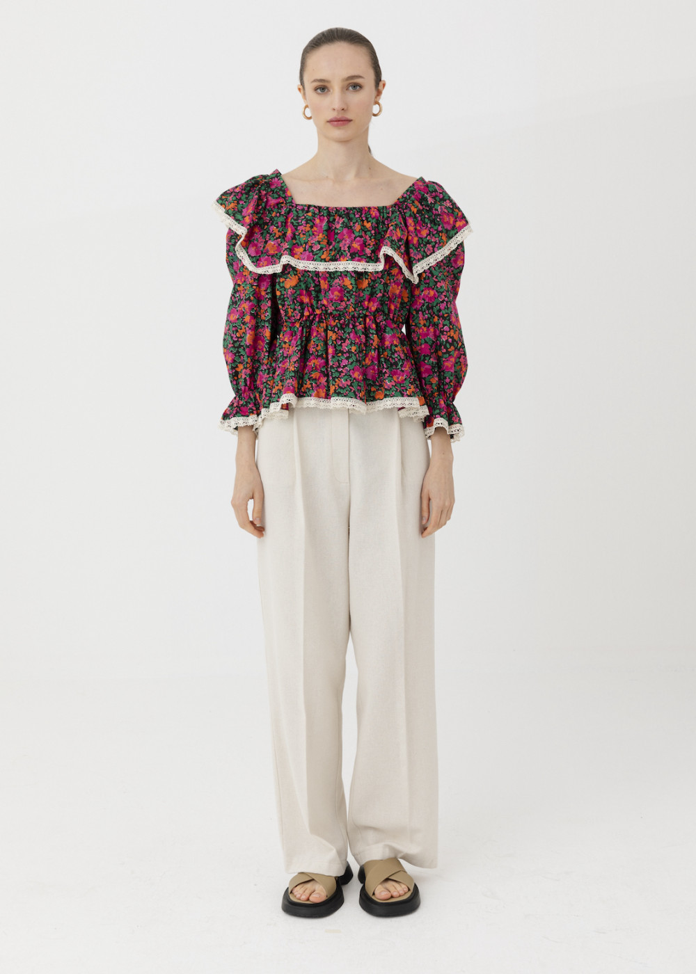 Neck Detailed Blouse Neck Detailed Blouse