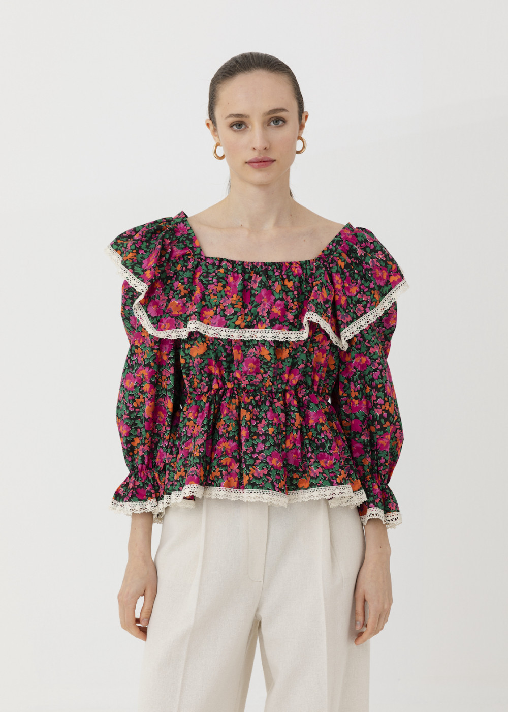 Neck Detailed Blouse Neck Detailed Blouse