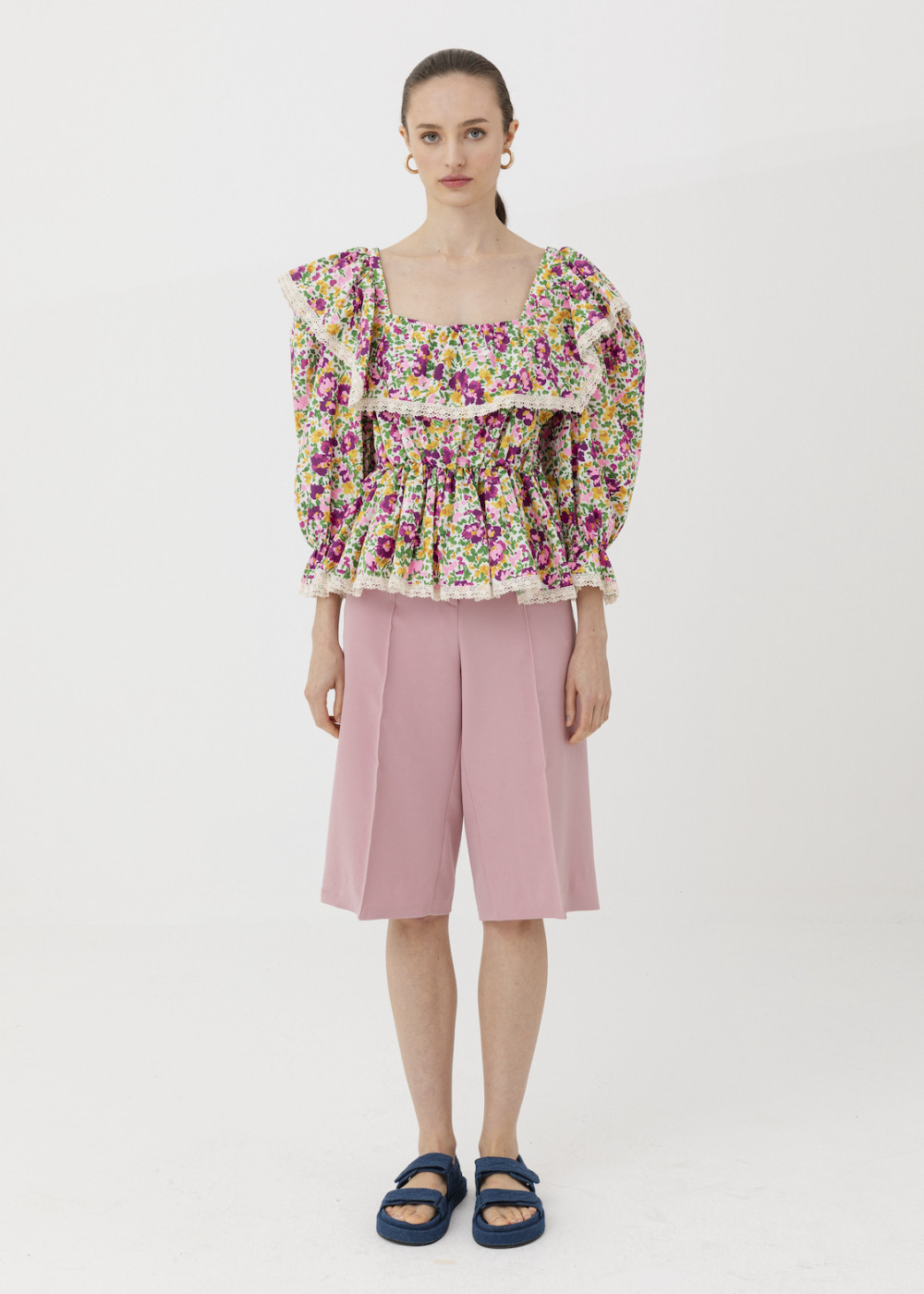 Neck Detailed Blouse Neck Detailed Blouse