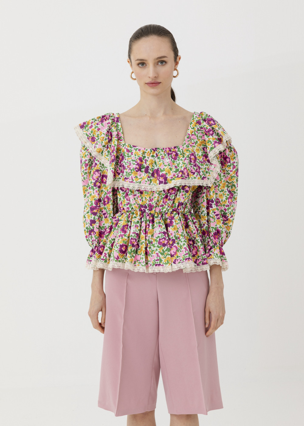 Neck Detailed Blouse Neck Detailed Blouse