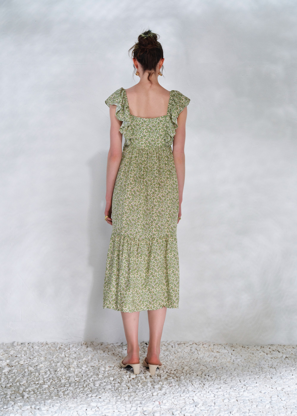 Floral Patterned Midi Dress Floral Patterned Midi Dress