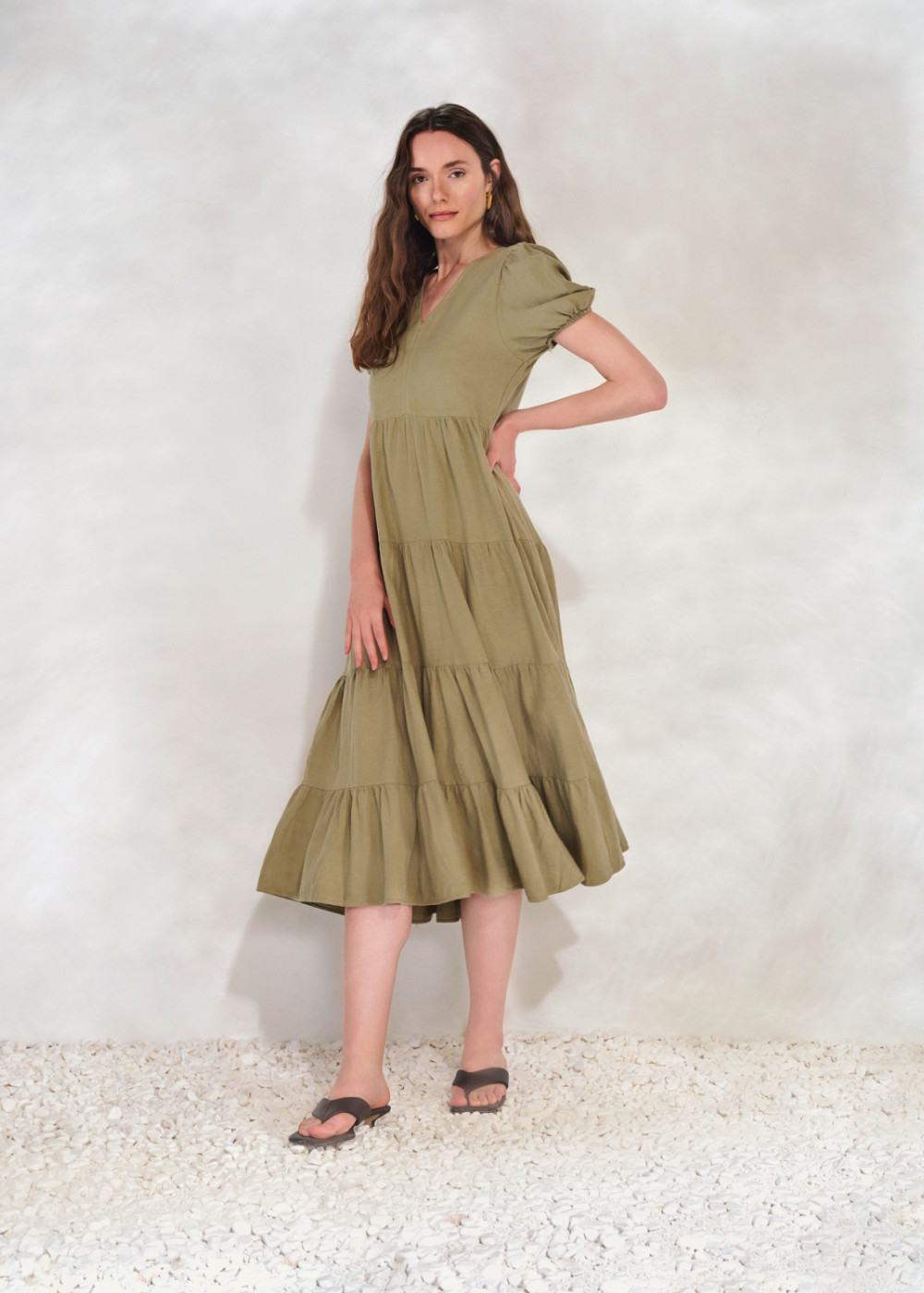 Split Linen Dress Split Linen Dress