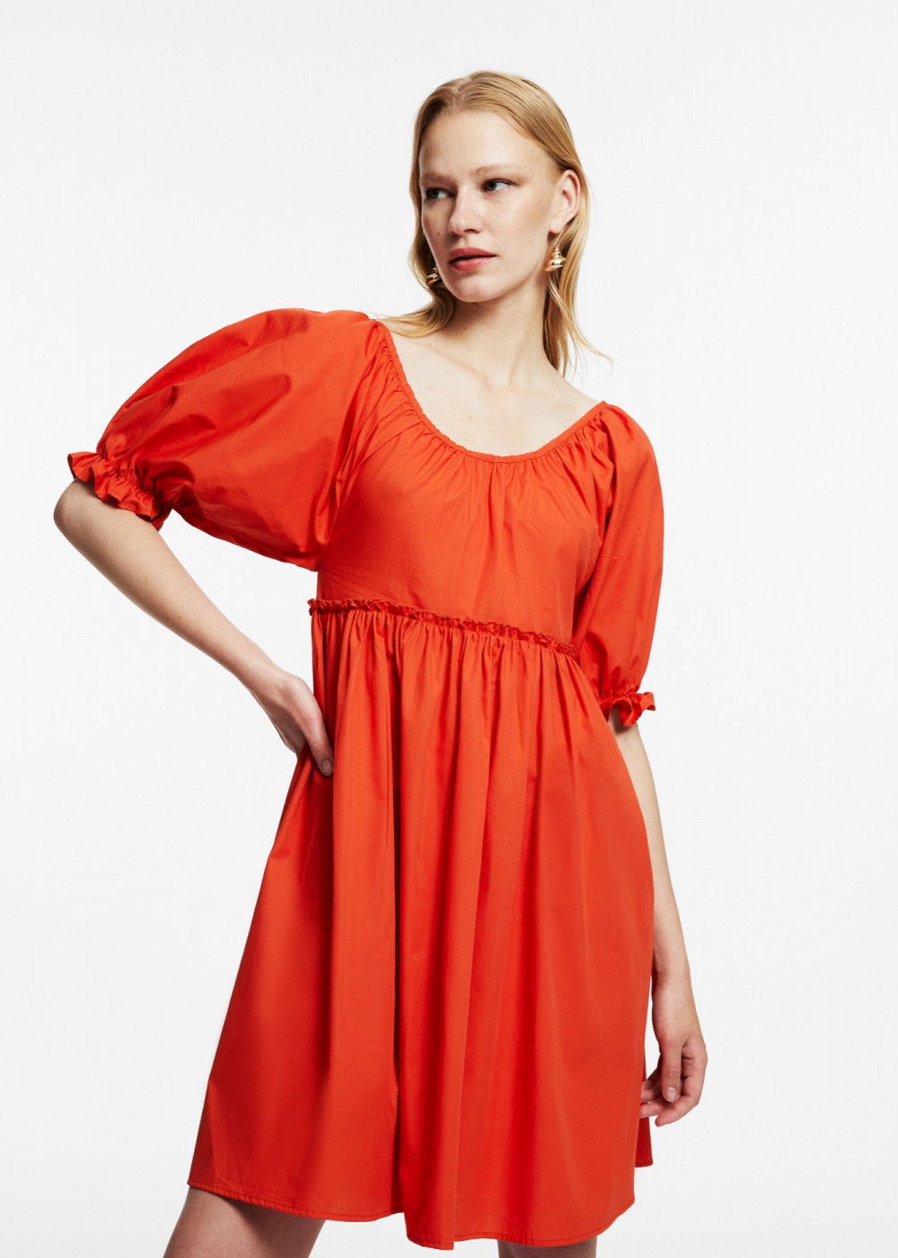 Balloon Sleeve Mini Dress Balloon Sleeve Mini Dress