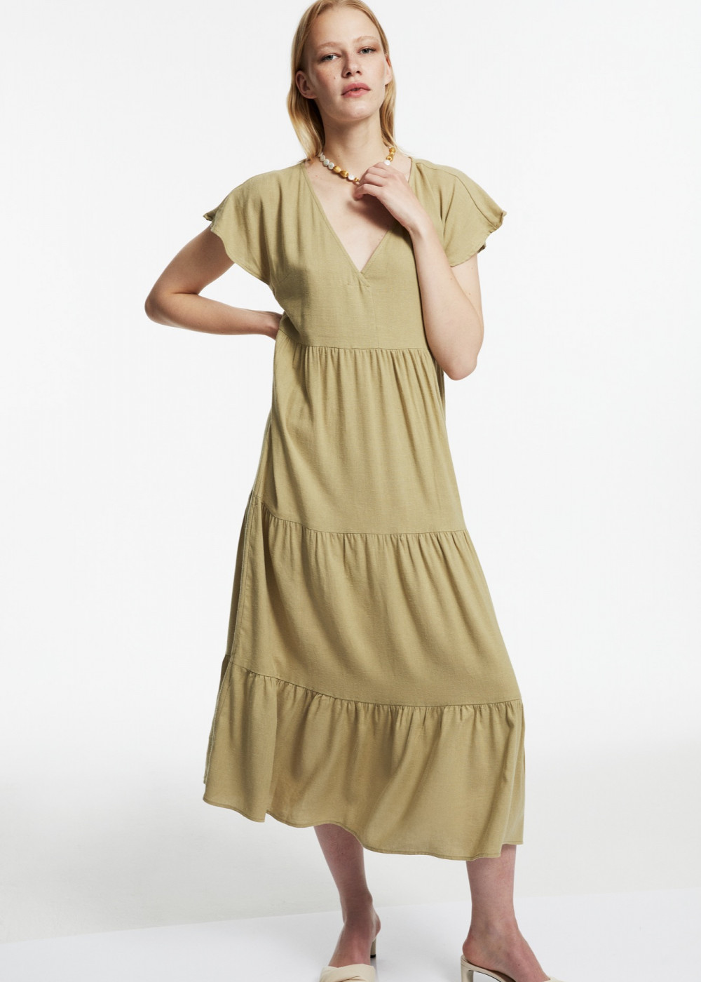 Linen Midi Dress Linen Midi Dress
