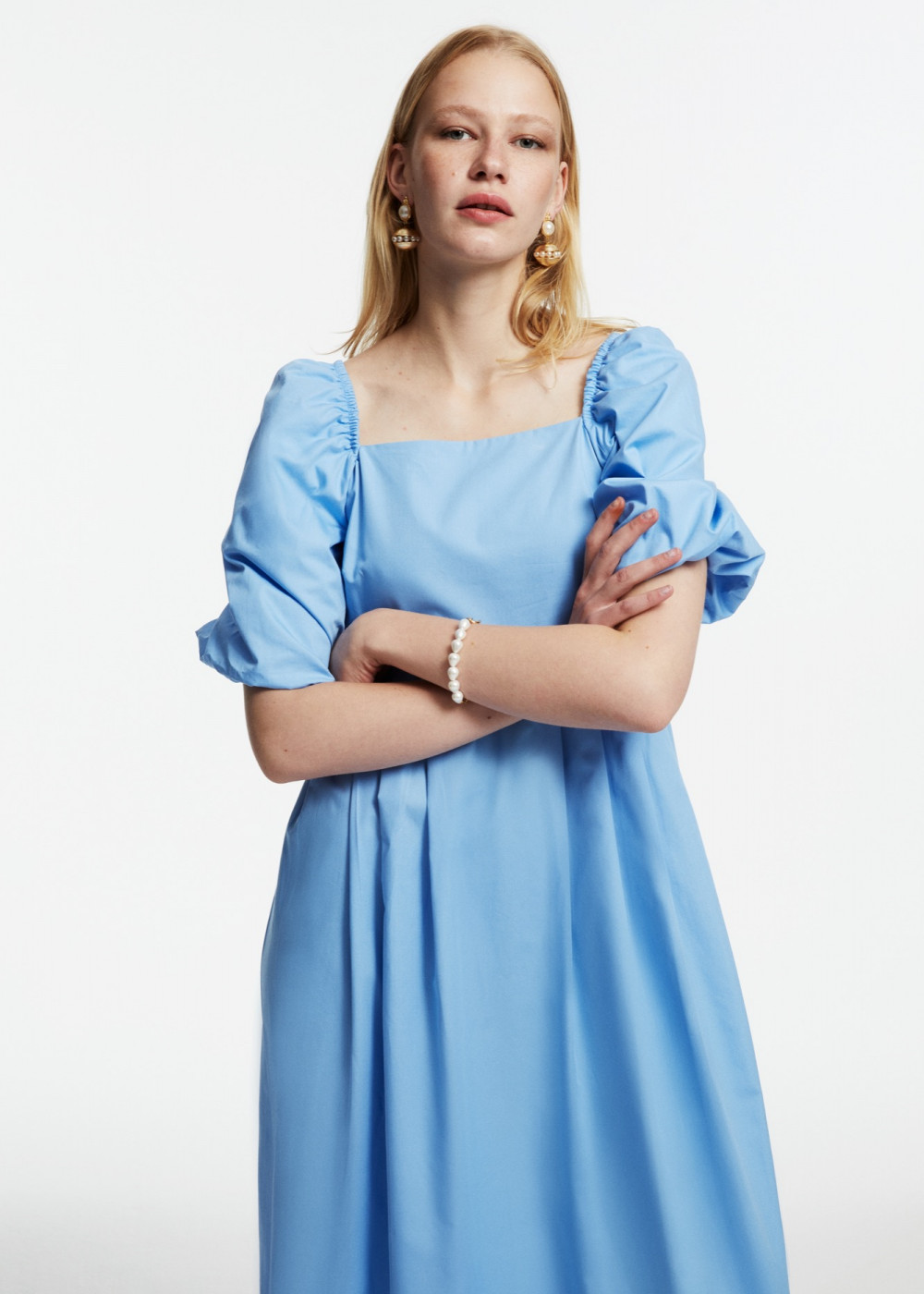 Balloon Sleeve Mıdı Dress Balloon Sleeve Mıdı Dress