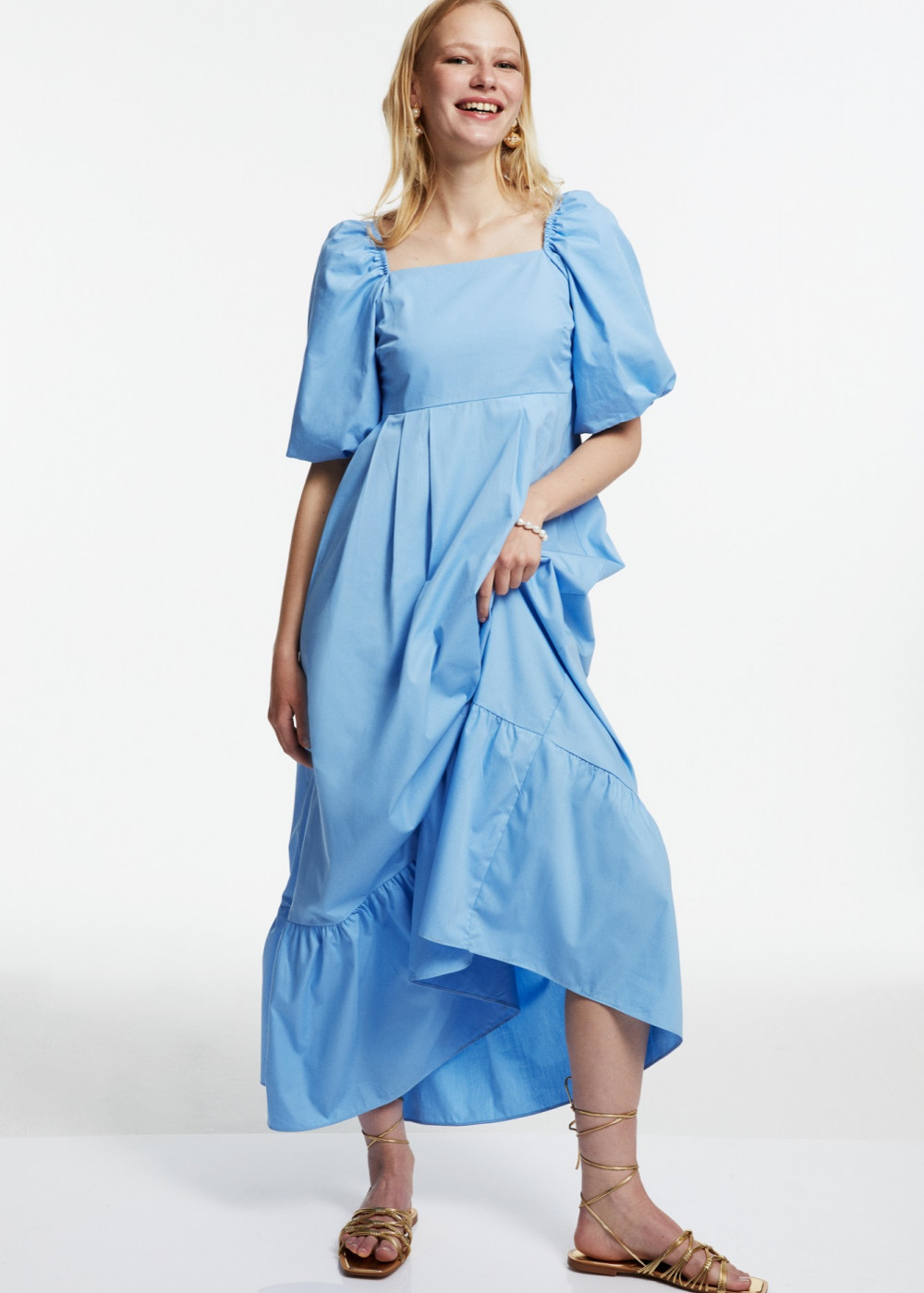 Balloon Sleeve Mıdı Dress Balloon Sleeve Mıdı Dress