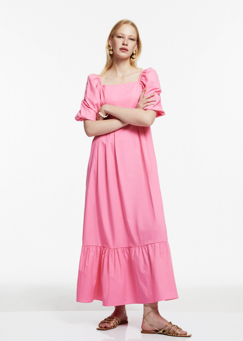 Balloon Sleeve Mıdı Dress Balloon Sleeve Mıdı Dress