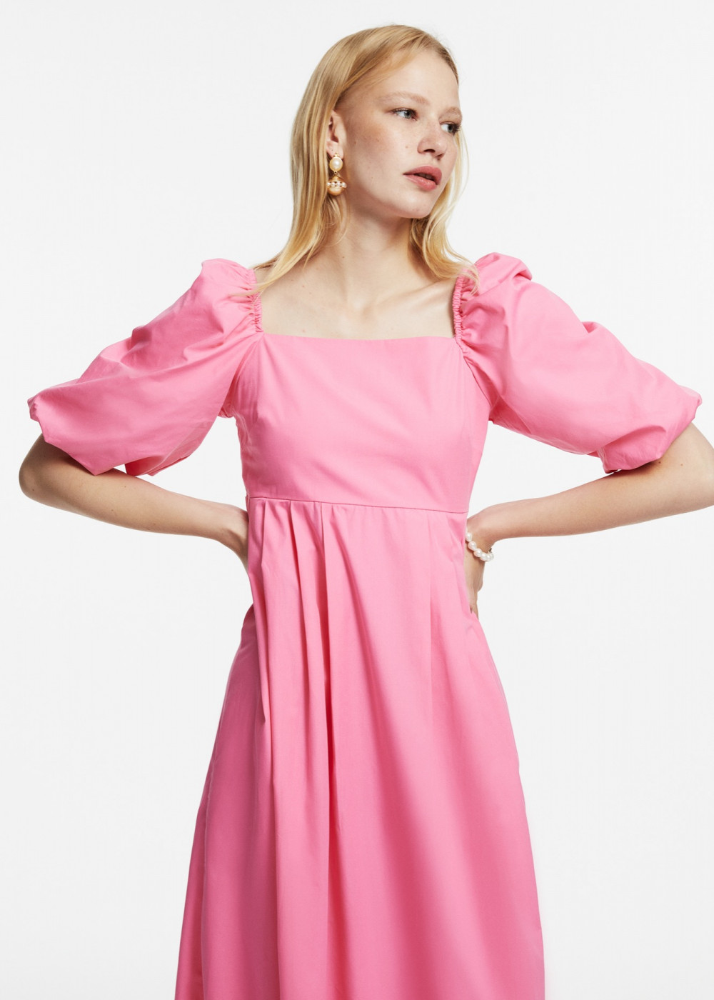 Balloon Sleeve Mıdı Dress Balloon Sleeve Mıdı Dress