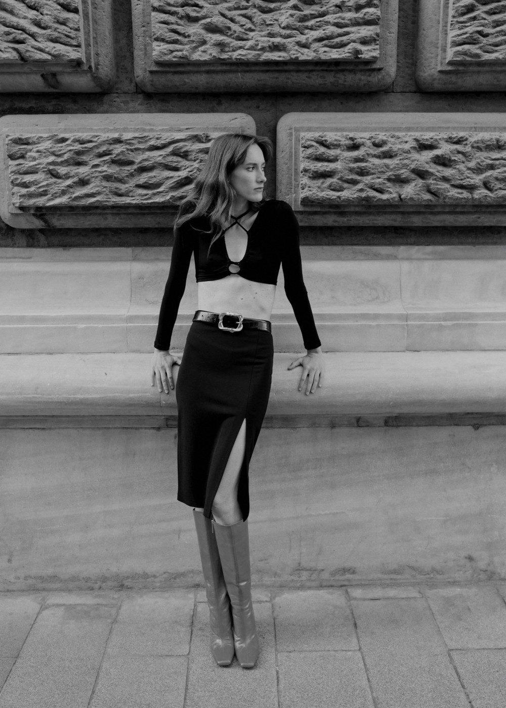 Slot Midi Pencil Skirt Slot Midi Pencil Skirt