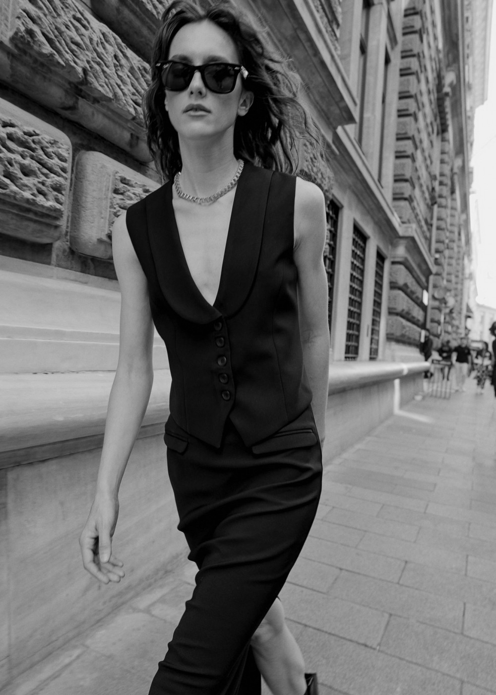 Smokine Collar Vest - Maxi Size Skirt Smokine Collar Vest - Maxi Size Skirt