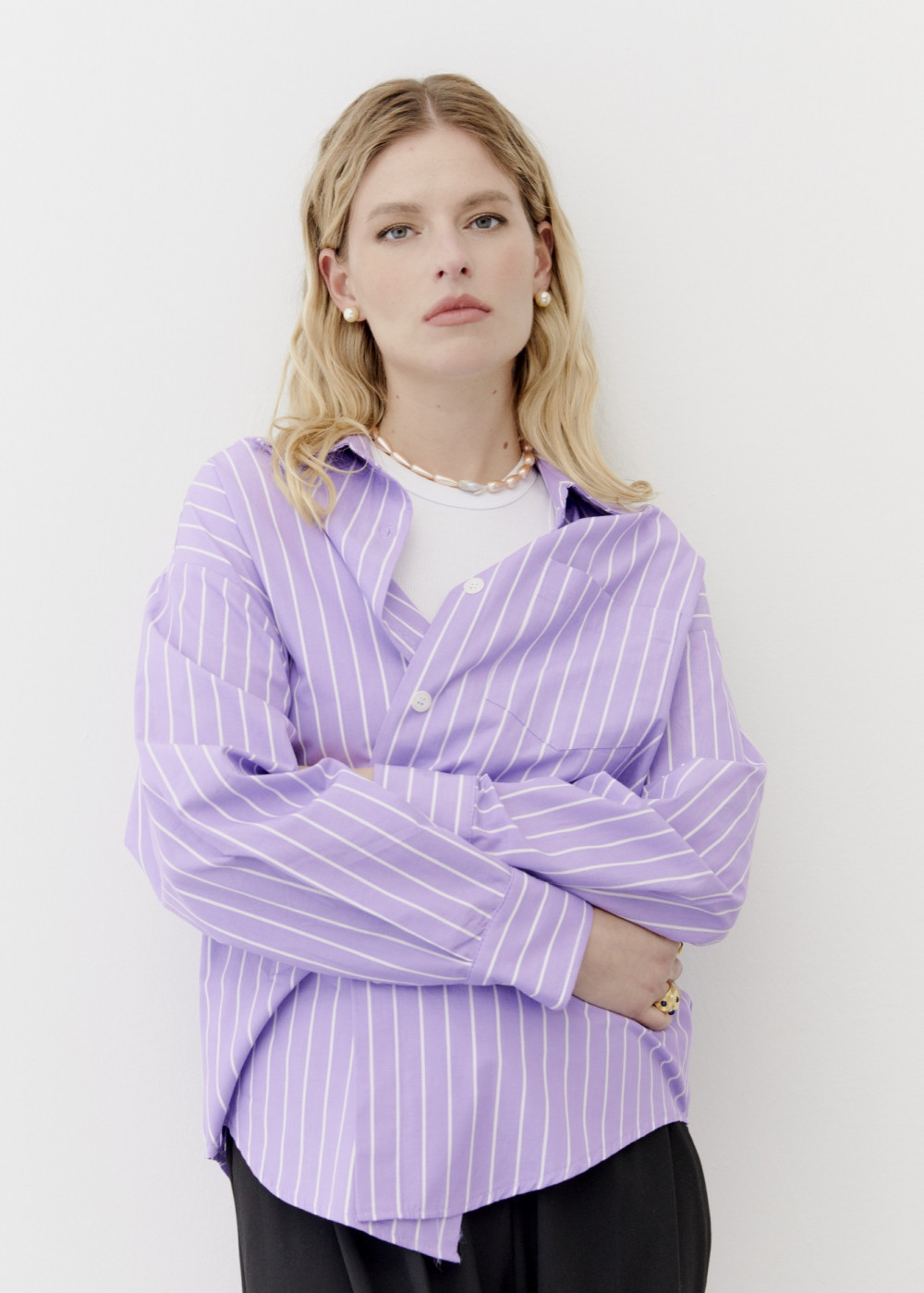 Striped Oversize Shirt Striped Oversize Shirt