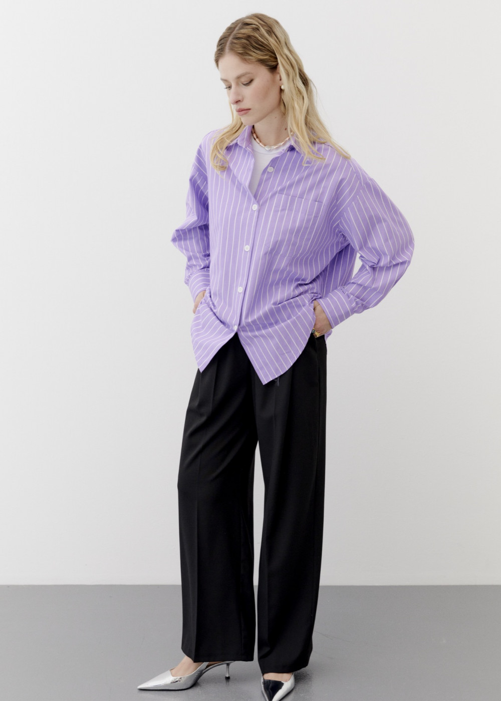 Striped Oversize Shirt Striped Oversize Shirt