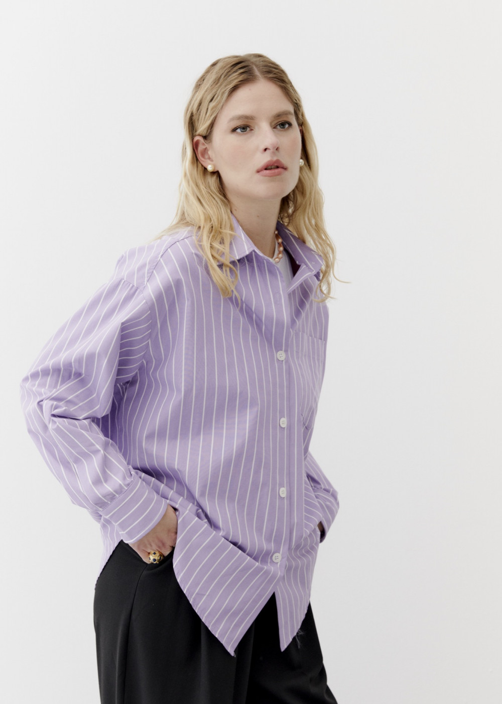 Striped Oversize Shirt Striped Oversize Shirt