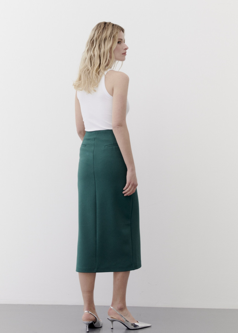 Pencil Skirt With Front Sleeve