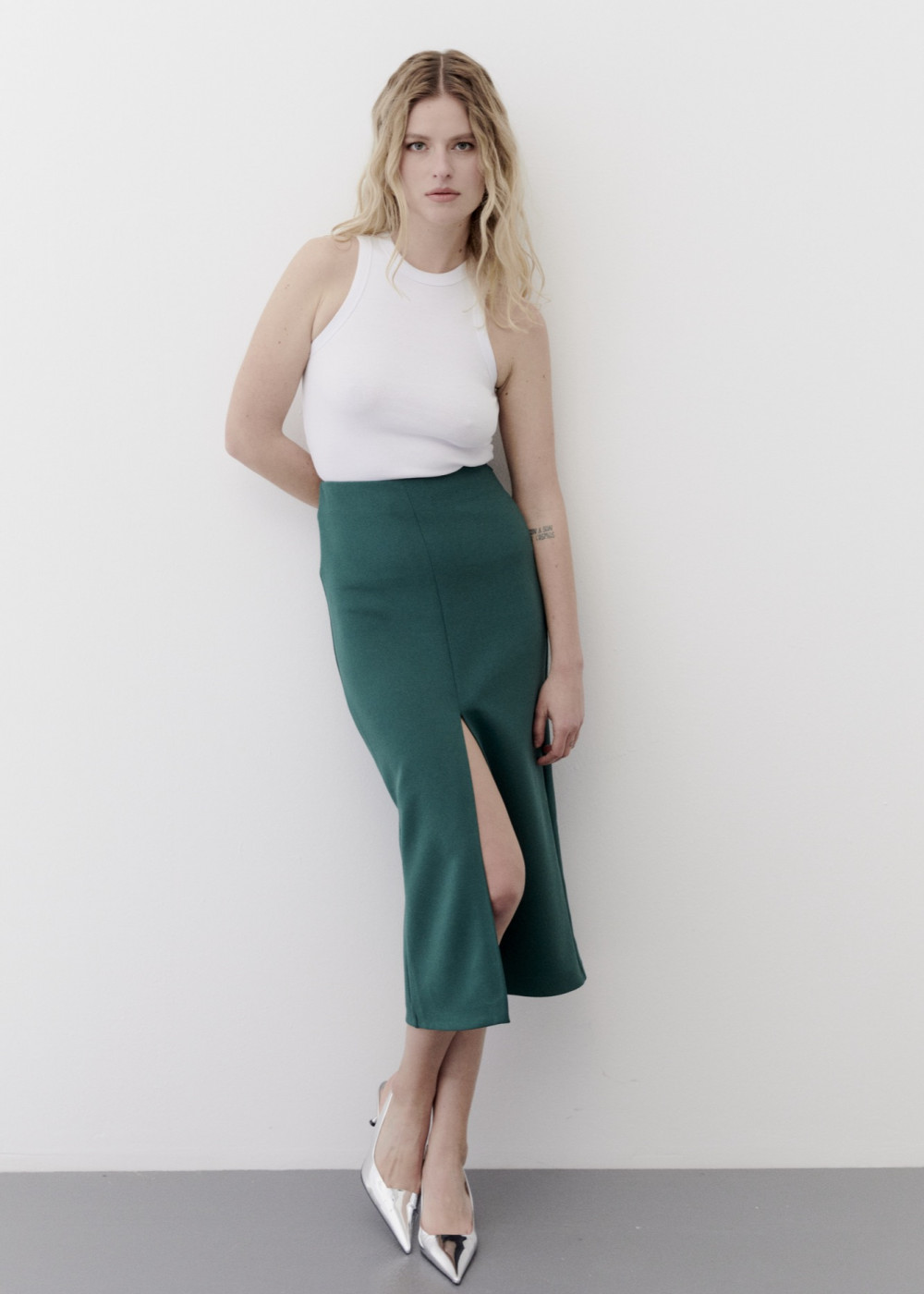 Pencil Skirt With Front Sleeve
