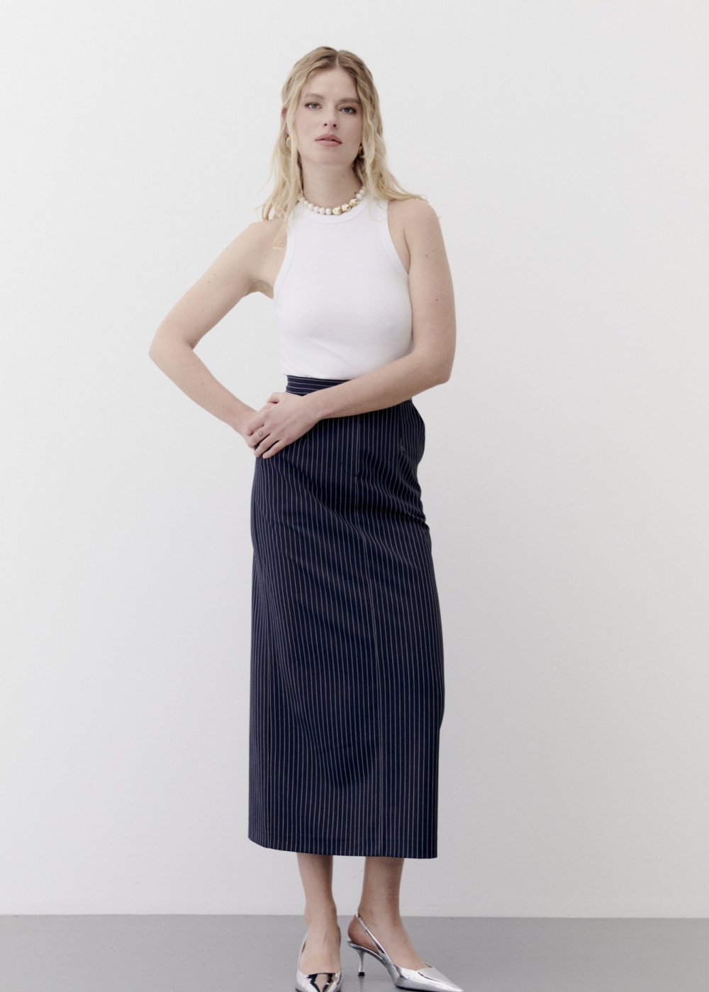 Striped Maxi Size Skirt Striped Maxi Size Skirt