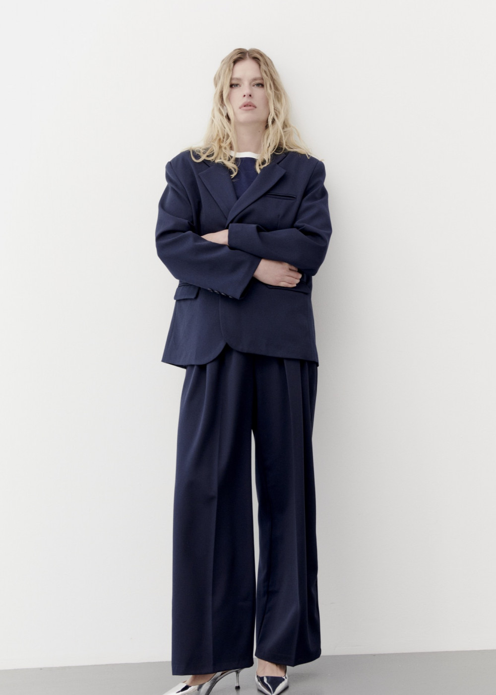 Oversized Blazer Jacket - Belt Detailed Pants Oversized Blazer Jacket - Belt Detailed Pants