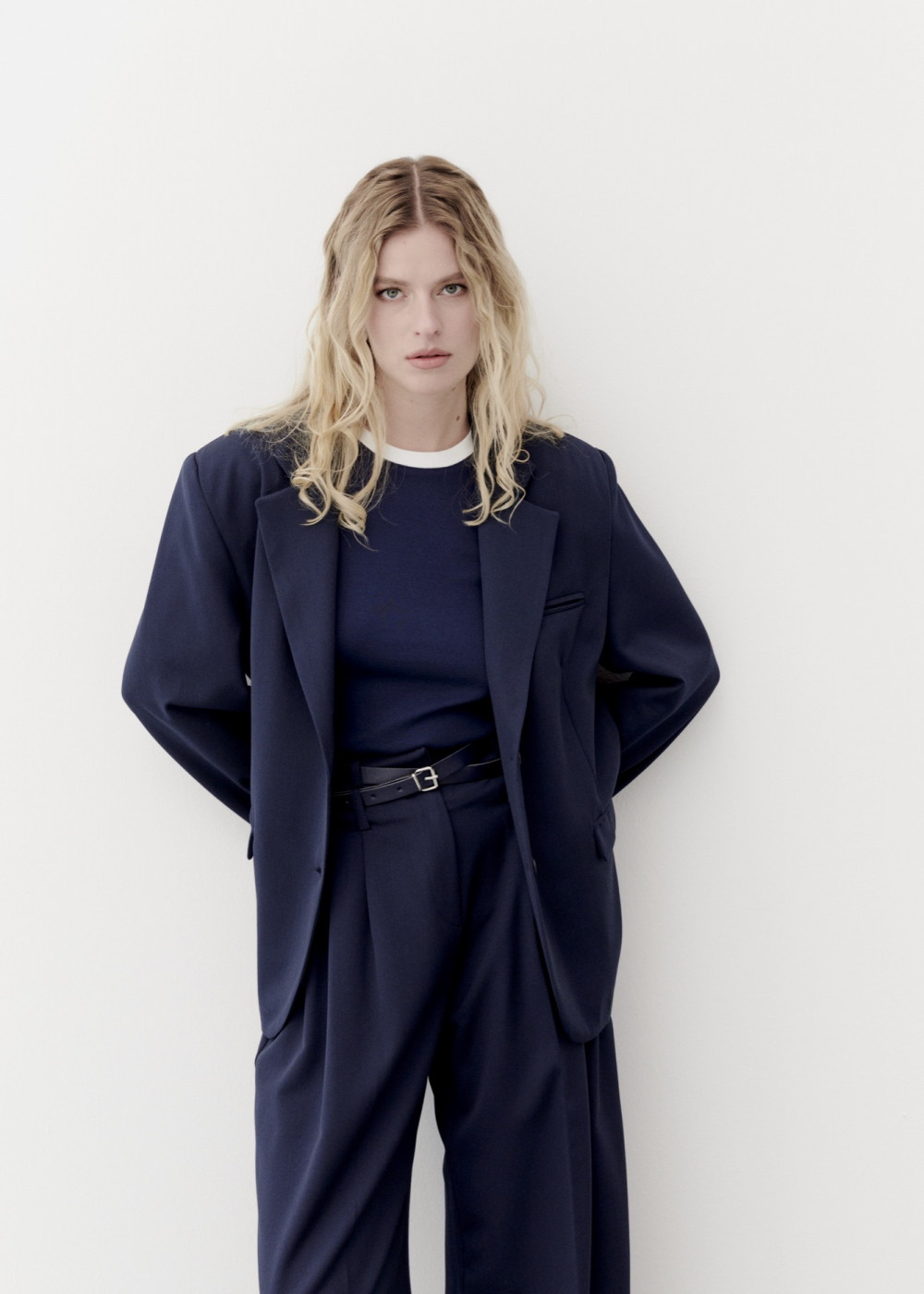 Oversized Blazer Jacket - Belt Detailed Pants Oversized Blazer Jacket - Belt Detailed Pants