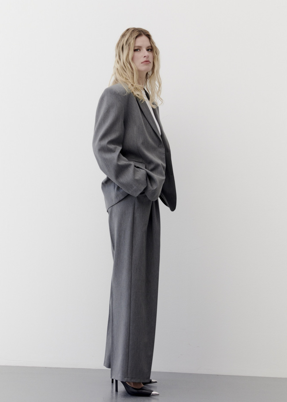 Oversized Blazer Jacket - Belt Detailed Pants Oversized Blazer Jacket - Belt Detailed Pants