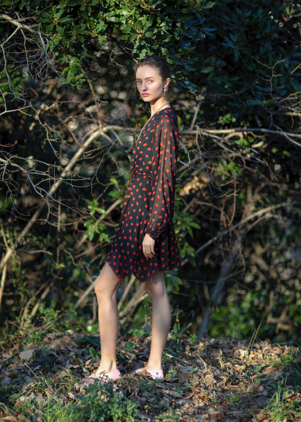 Heart Pattern Chiffon Dress Heart Pattern Chiffon Dress