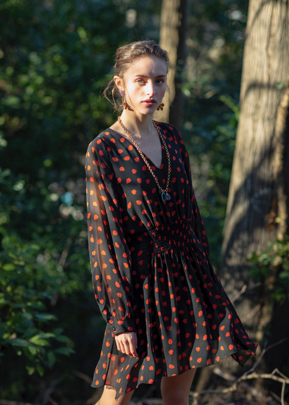 Heart Pattern Chiffon Dress Heart Pattern Chiffon Dress