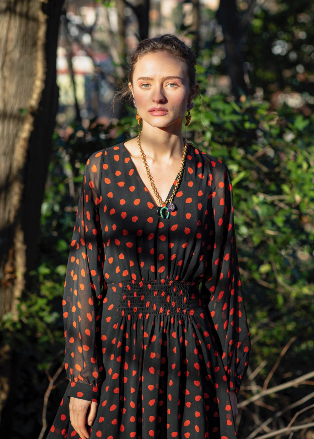 Heart Pattern Chiffon Dress Heart Pattern Chiffon Dress
