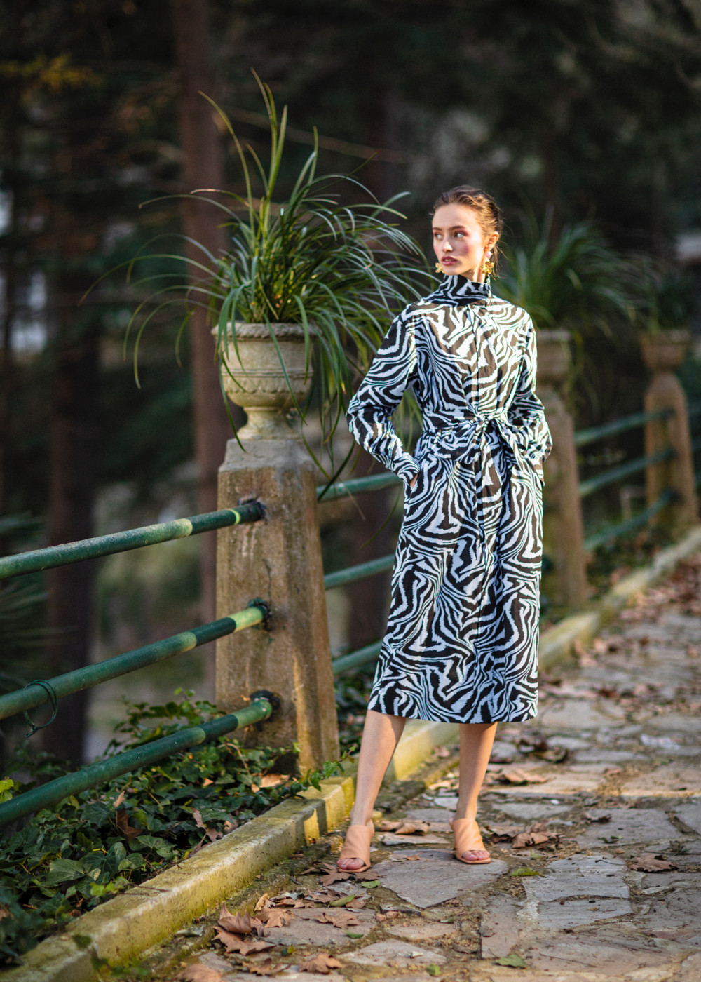 Zebra Desen Elbise Zebra Desen Elbise