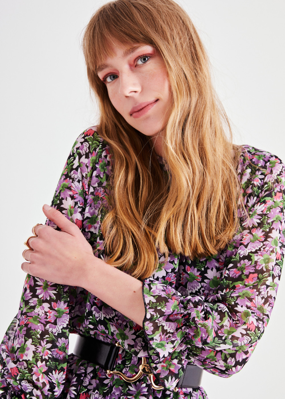 Flower-Patterned Mini Dress Flower-Patterned Mini Dress
