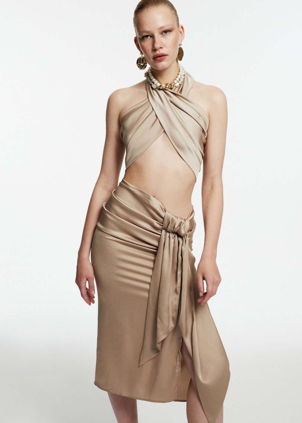 Knotted Midi Skirt Knotted Midi Skirt