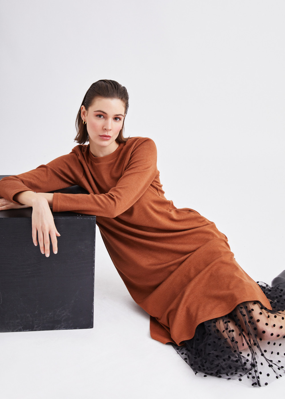 Tobacco Detailed Dress Tobacco Detailed Dress