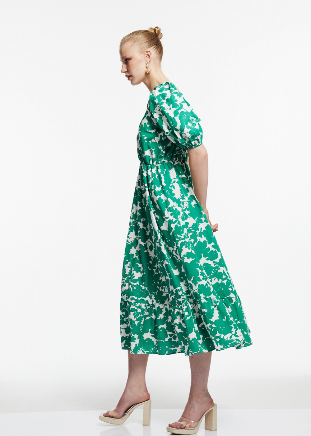 Balloon Sleeve Midi Dress Balloon Sleeve Midi Dress