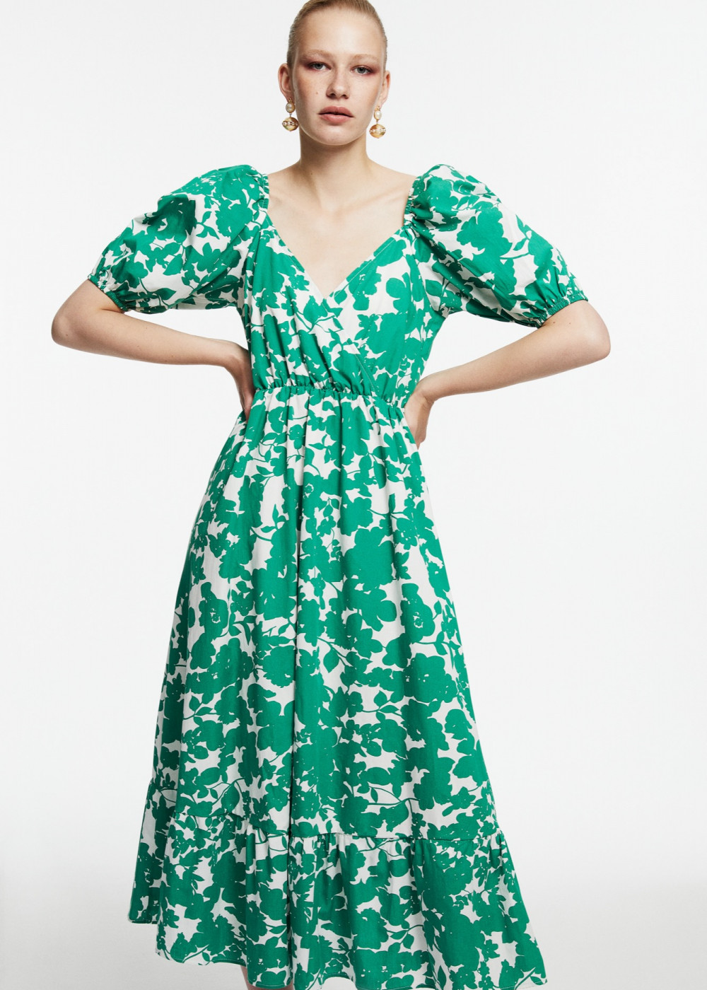 Balloon Sleeve Midi Dress Balloon Sleeve Midi Dress
