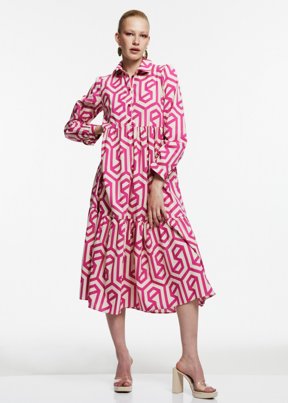 Patterned Shirt Dress Patterned Shirt Dress