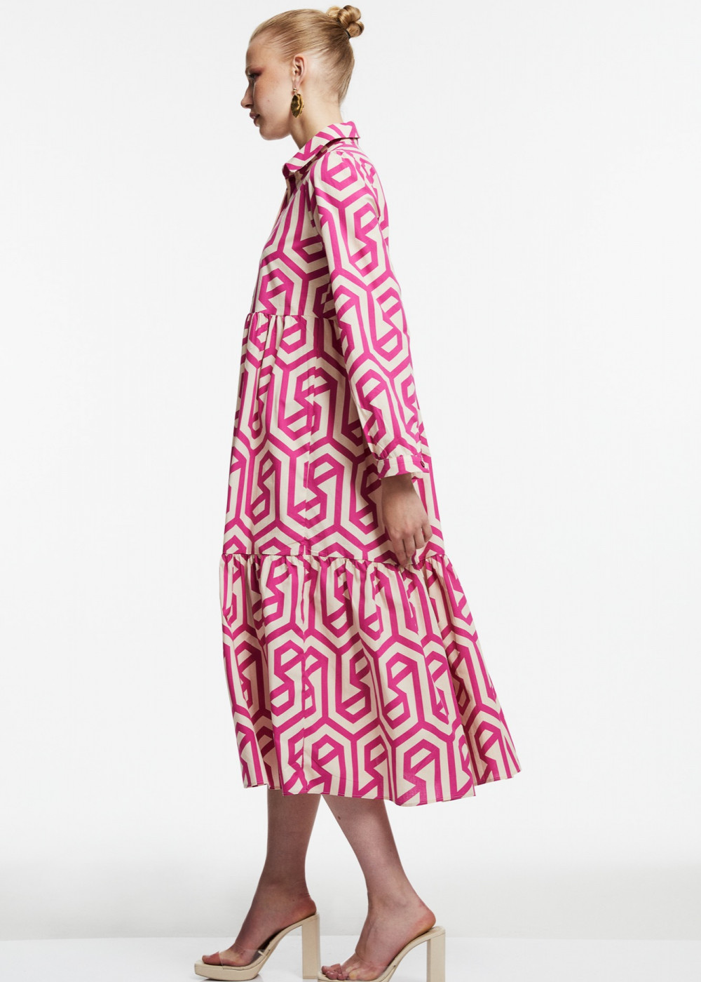 Patterned Shirt Dress Patterned Shirt Dress