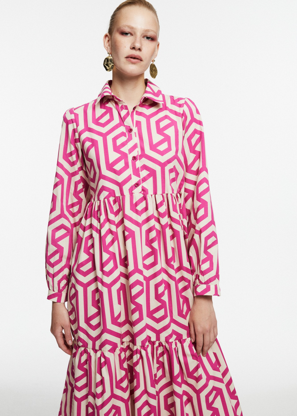 Patterned Shirt Dress Patterned Shirt Dress