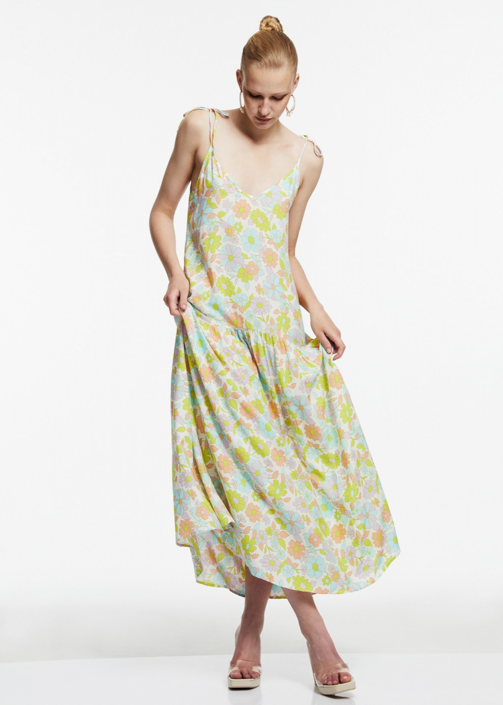 Floral Patterned Midi Dress