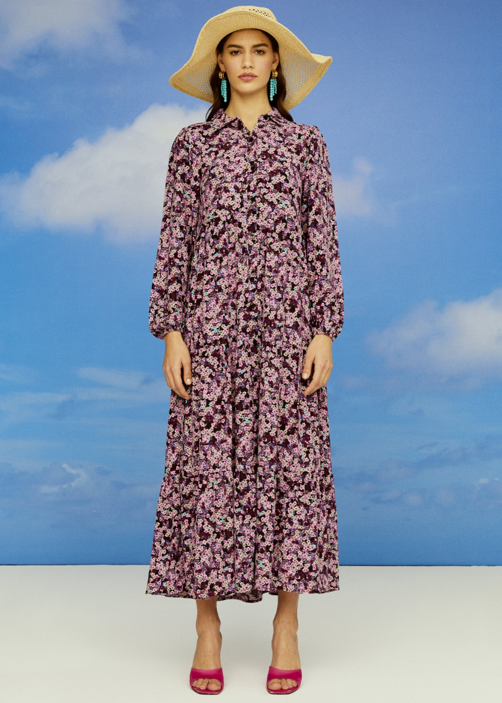 Floral Pattern Midi Dress Floral Pattern Midi Dress