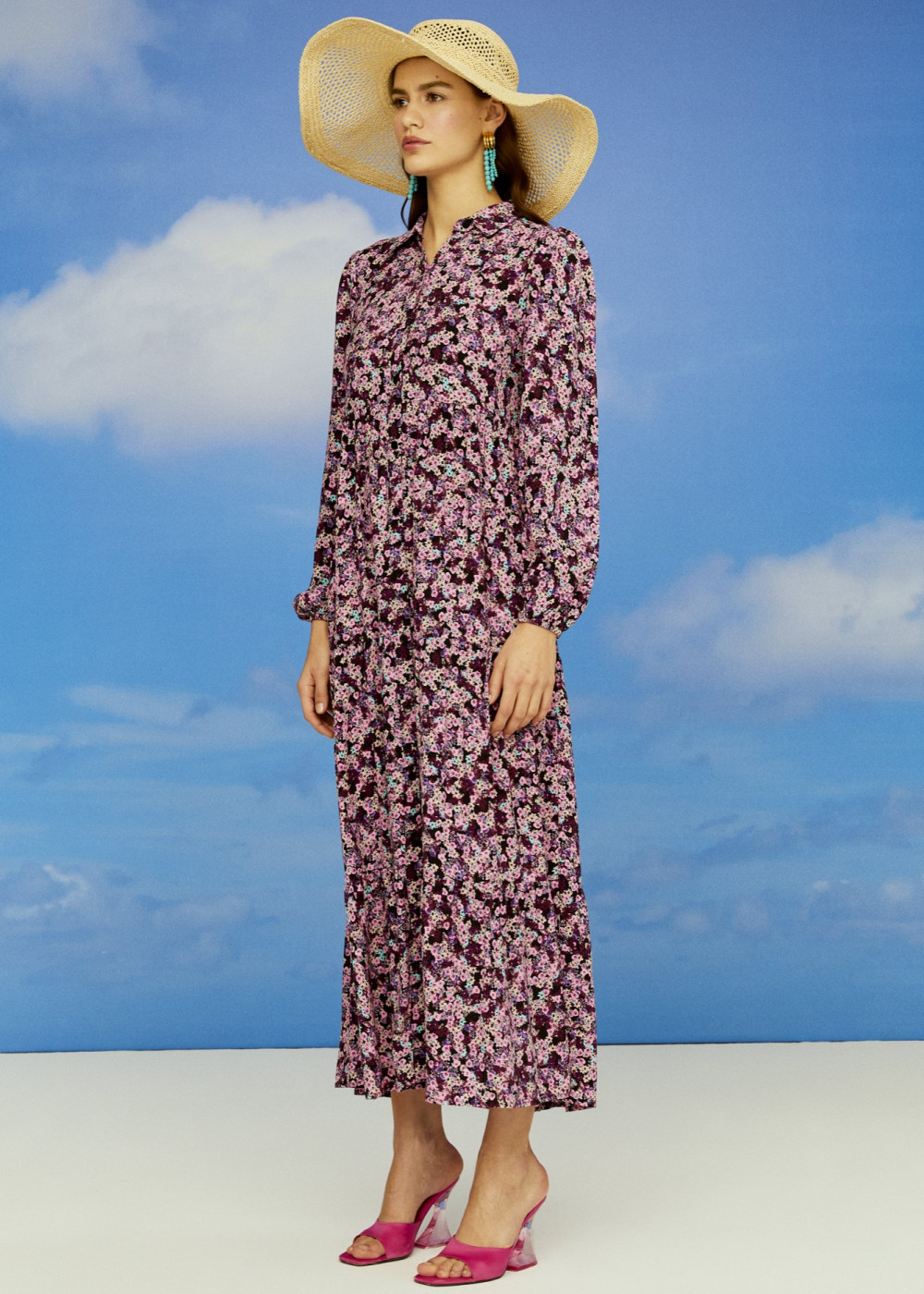 Floral Pattern Midi Dress Floral Pattern Midi Dress