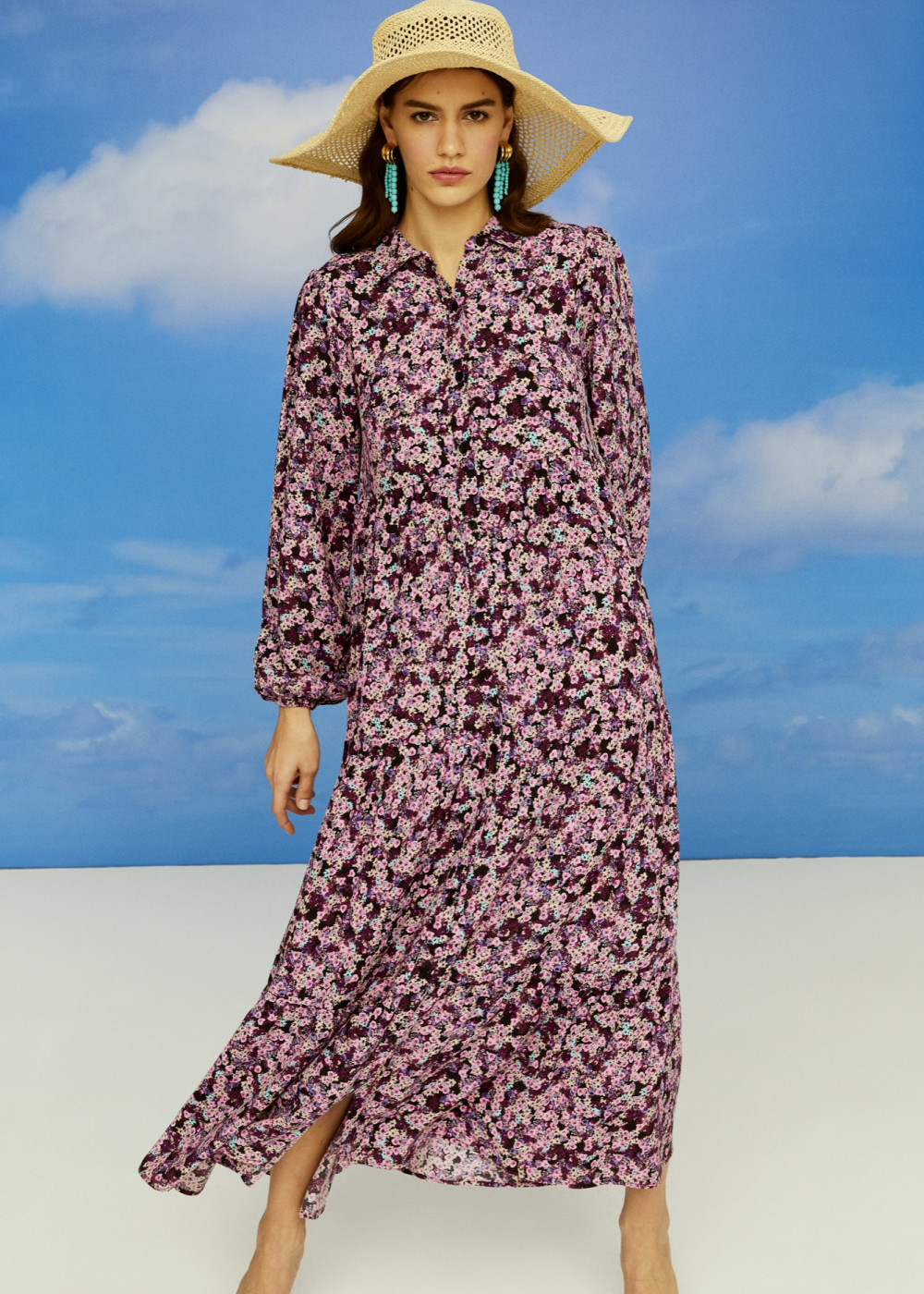Floral Pattern Midi Dress Floral Pattern Midi Dress