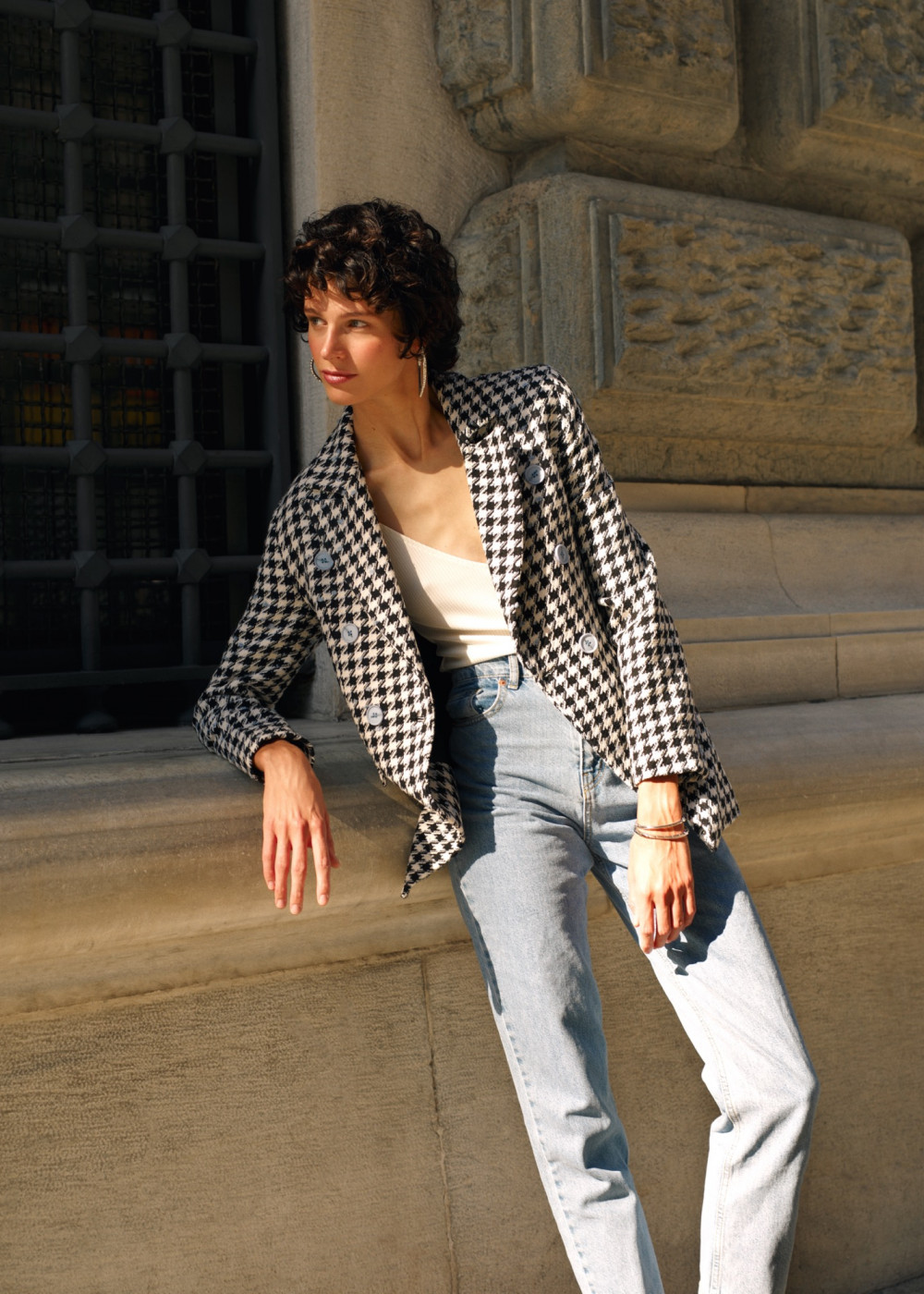 Crowbar Pattern Blazer Jacket Crowbar Pattern Blazer Jacket