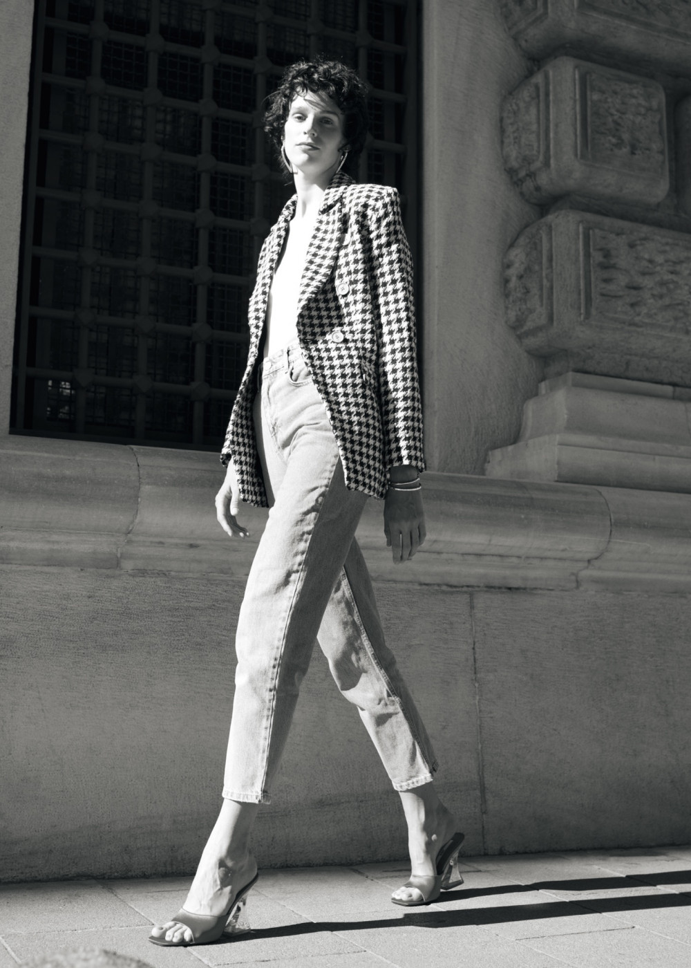 Crowbar Pattern Blazer Jacket Crowbar Pattern Blazer Jacket
