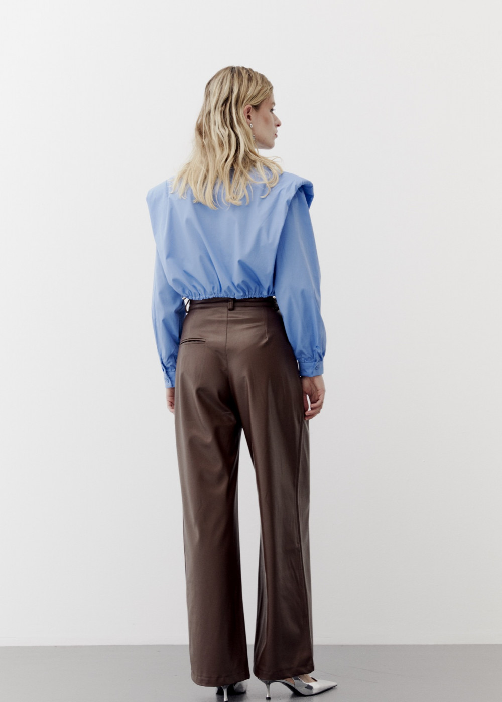 Loose Cut Leather Trousers