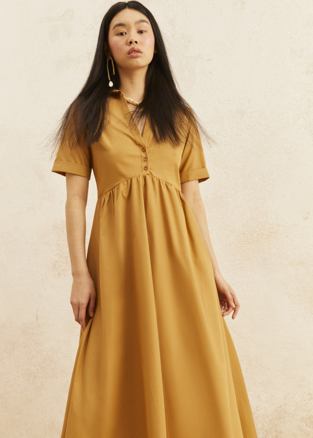 Midi Size Shirt Dress Midi Size Shirt Dress