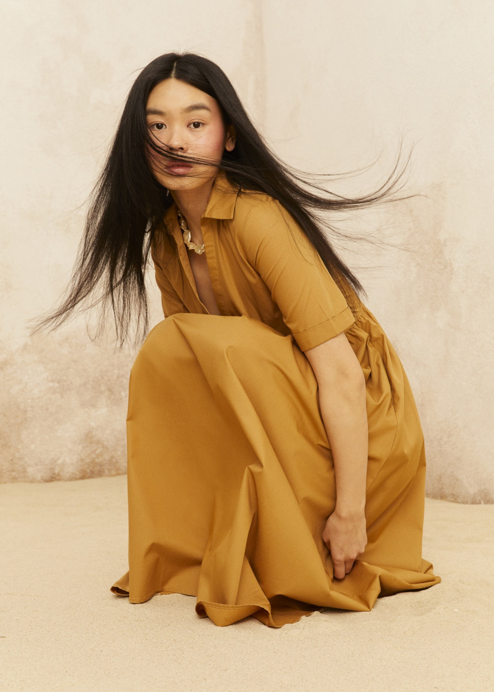 Midi Size Shirt Dress Midi Size Shirt Dress