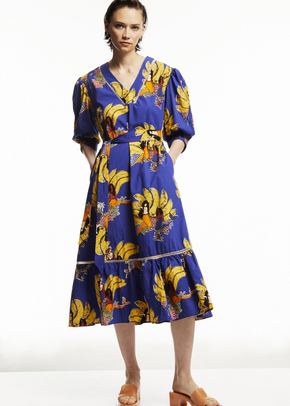 Lace Strip Detailed Dress Lace Strip Detailed Dress