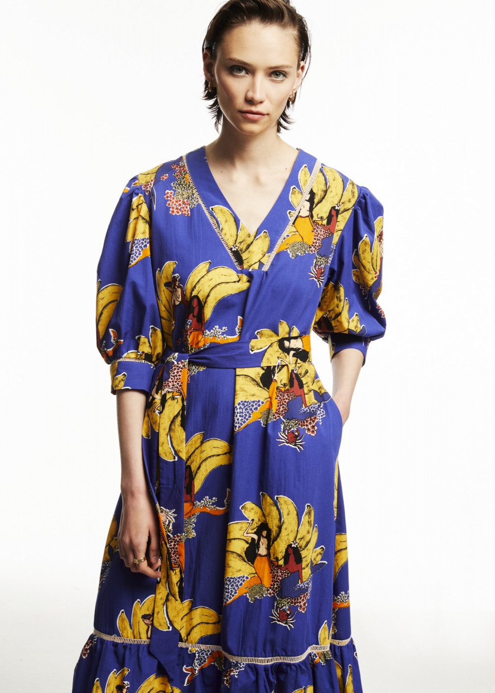 Lace Strip Detailed Dress Lace Strip Detailed Dress